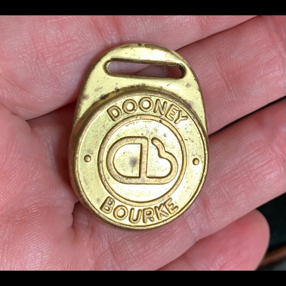 Dooney & Bourke vintage Cavalry bag black brown leather project purse flawed - Picture 8 of 8